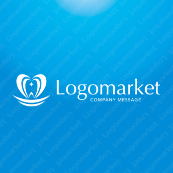 Mとハートと歯科のロゴ