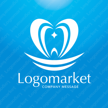 Mとハートと歯科のロゴ