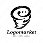 渦巻きとスピードと親しみのロゴ