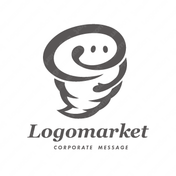 渦巻きとスピードと親しみのロゴ