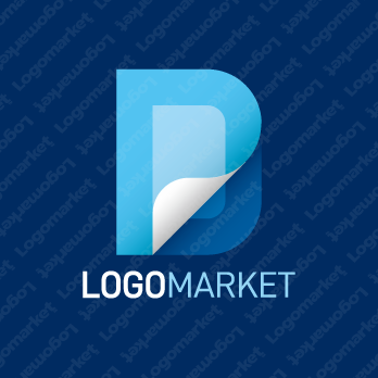 DとPと紙のロゴ