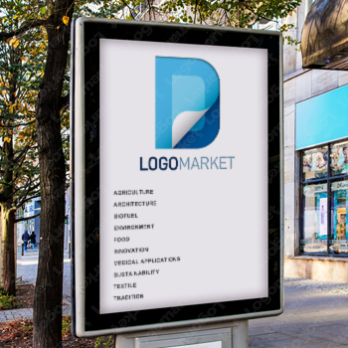 DとPと紙のロゴ