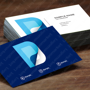 DとPと紙のロゴ