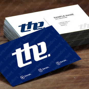 theとエンブレムとモノグラムのロゴ