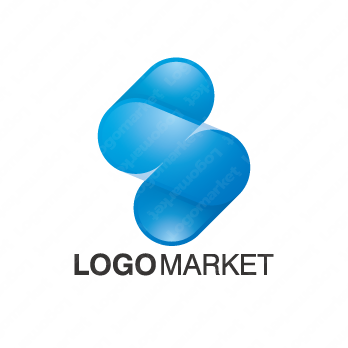 ドットとSと透明のロゴ