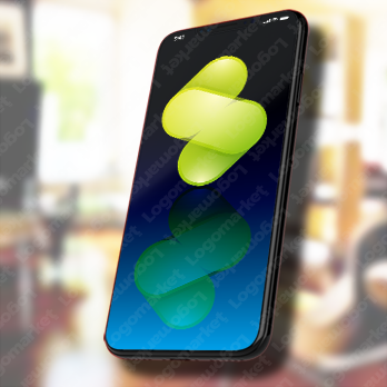 ドットとSと透明のロゴ