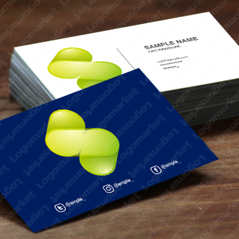 ドットとSと透明のロゴ