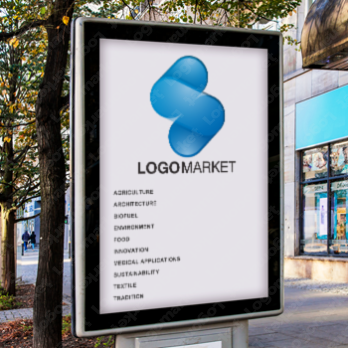 ドットとSと透明のロゴ