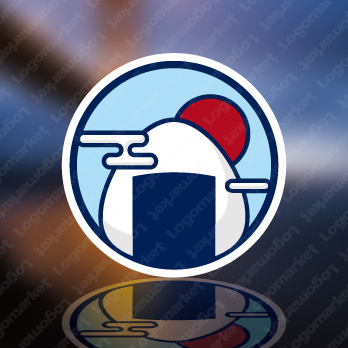 山と梅干しと日の出のロゴ