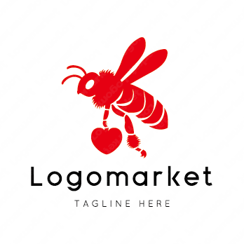 蜂と蜜蜂と蜂蜜のロゴ