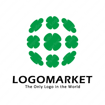 クローバーと和風と集合のロゴ