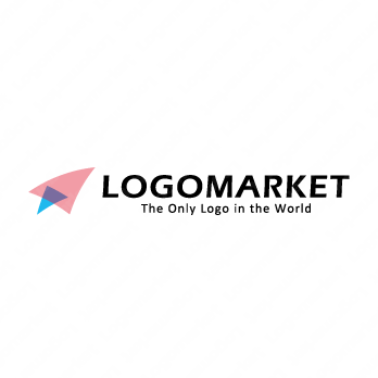 飛行機と方向と成長のロゴ