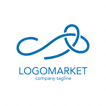 ひもとひらがなとリボンのロゴ