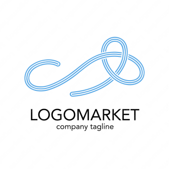 ひもとひらがなとリボンのロゴ