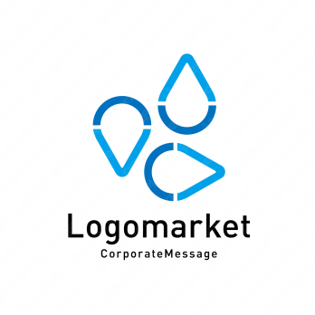 水滴と雫とNUCのロゴ