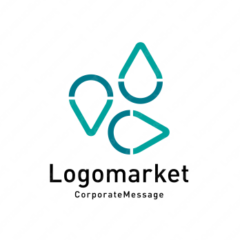 水滴と雫とNUCのロゴ