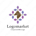 馬とライラックと馬主のロゴ