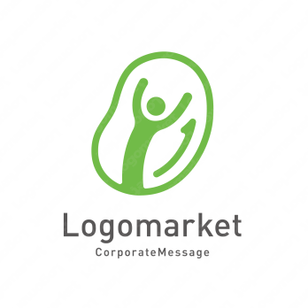 元気と豆と成長のロゴ