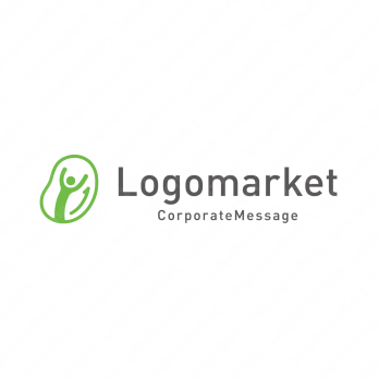 元気と豆と成長のロゴ