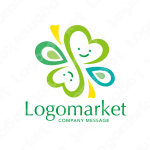 四つ葉とハートと温かみのロゴ