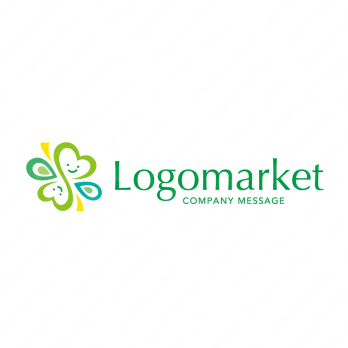 四つ葉とハートと温かみのロゴ