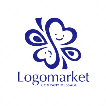 四つ葉とハートと温かみのロゴ