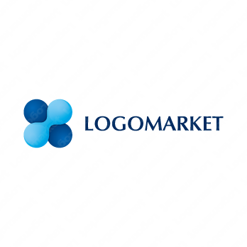 Xと球とつながりのロゴ