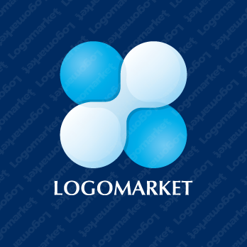 Xと球とつながりのロゴ