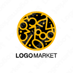 ナンバーと数字と数学のロゴ