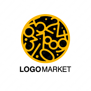 ナンバーと数字と数学のロゴ