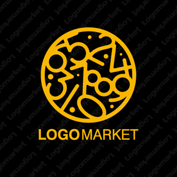 ナンバーと数字と数学のロゴ