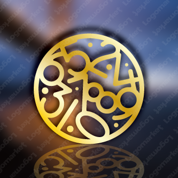 ナンバーと数字と数学のロゴ