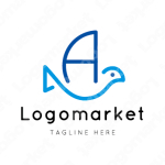 Aとaと鳥のロゴ