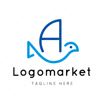 Aとaと鳥のロゴ