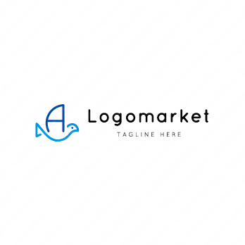 Aとaと鳥のロゴ