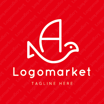 Aとaと鳥のロゴ