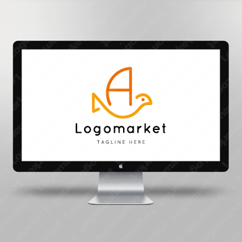 Aとaと鳥のロゴ