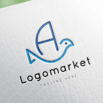 Aとaと鳥のロゴ