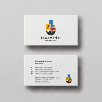 ビルと都市と都会のロゴ