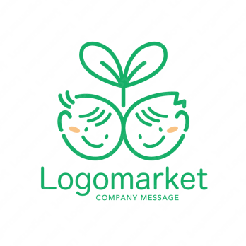 双葉と成長と寄り添うのロゴ