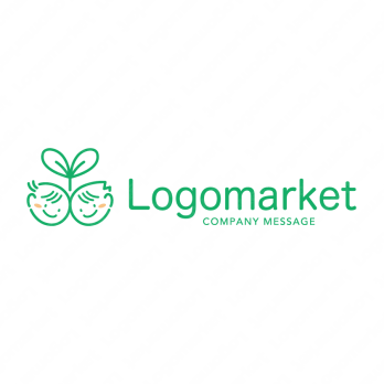 双葉と成長と寄り添うのロゴ