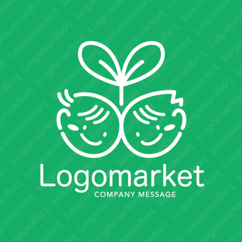 双葉と成長と寄り添うのロゴ