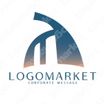 mと迫力と立体感のロゴ