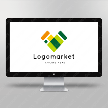 日本と日本地図とハートのロゴ