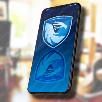 盾と翼と鷹のロゴ