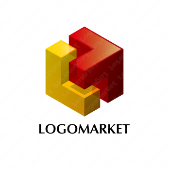 矢印と上昇と箱のロゴ