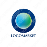 ビー玉と宇宙と地球のロゴ