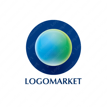 ビー玉と宇宙と地球のロゴ