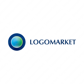 ビー玉と宇宙と地球のロゴ