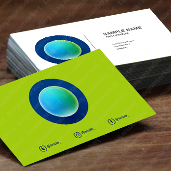 ビー玉と宇宙と地球のロゴ